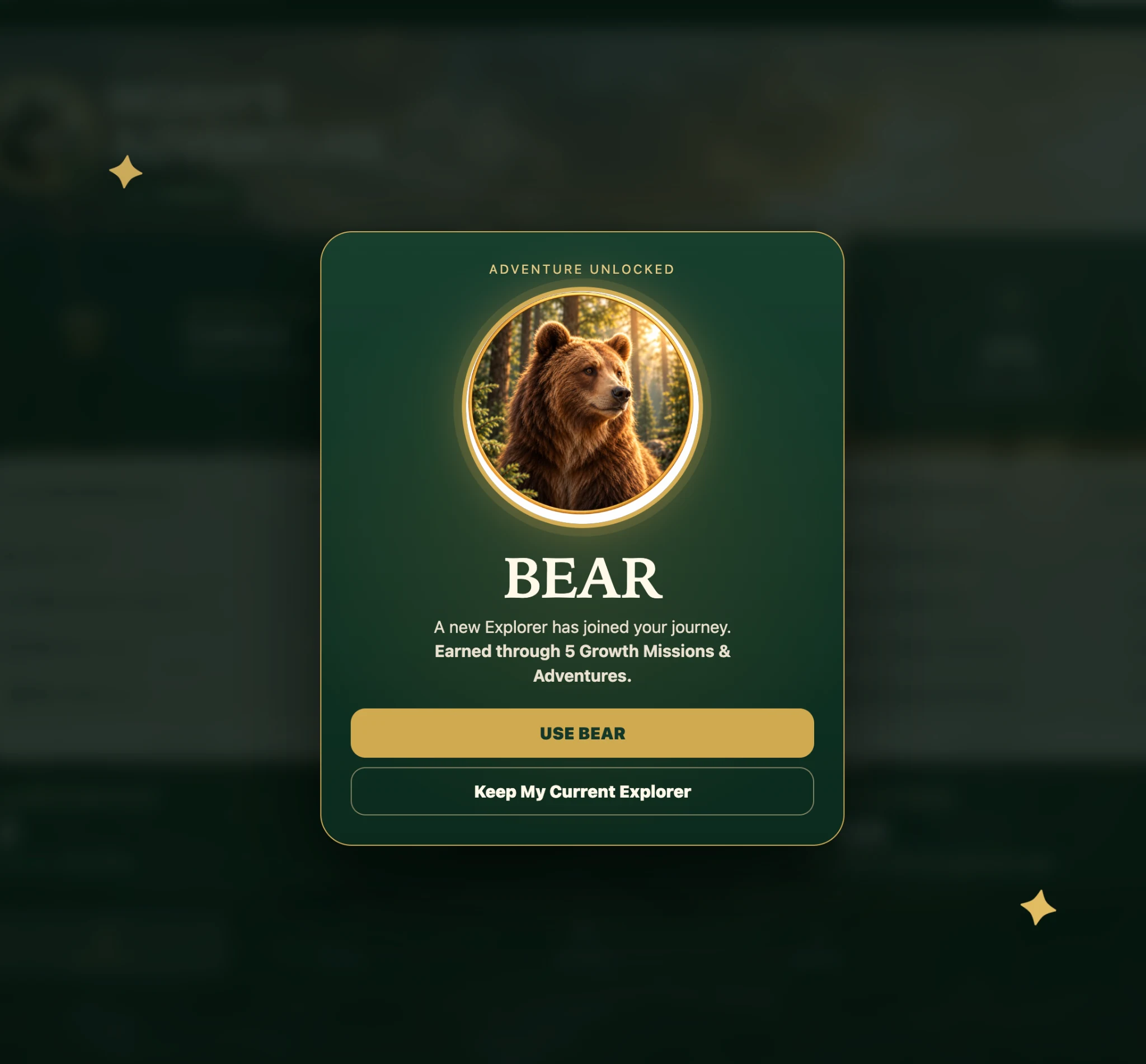 Real Oak & Arrow Bear Adventure Unlocked celebration